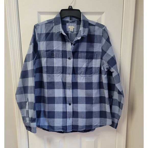 L.L.Bean Tops - L.L.Bean Flannel Button Down Shirt M